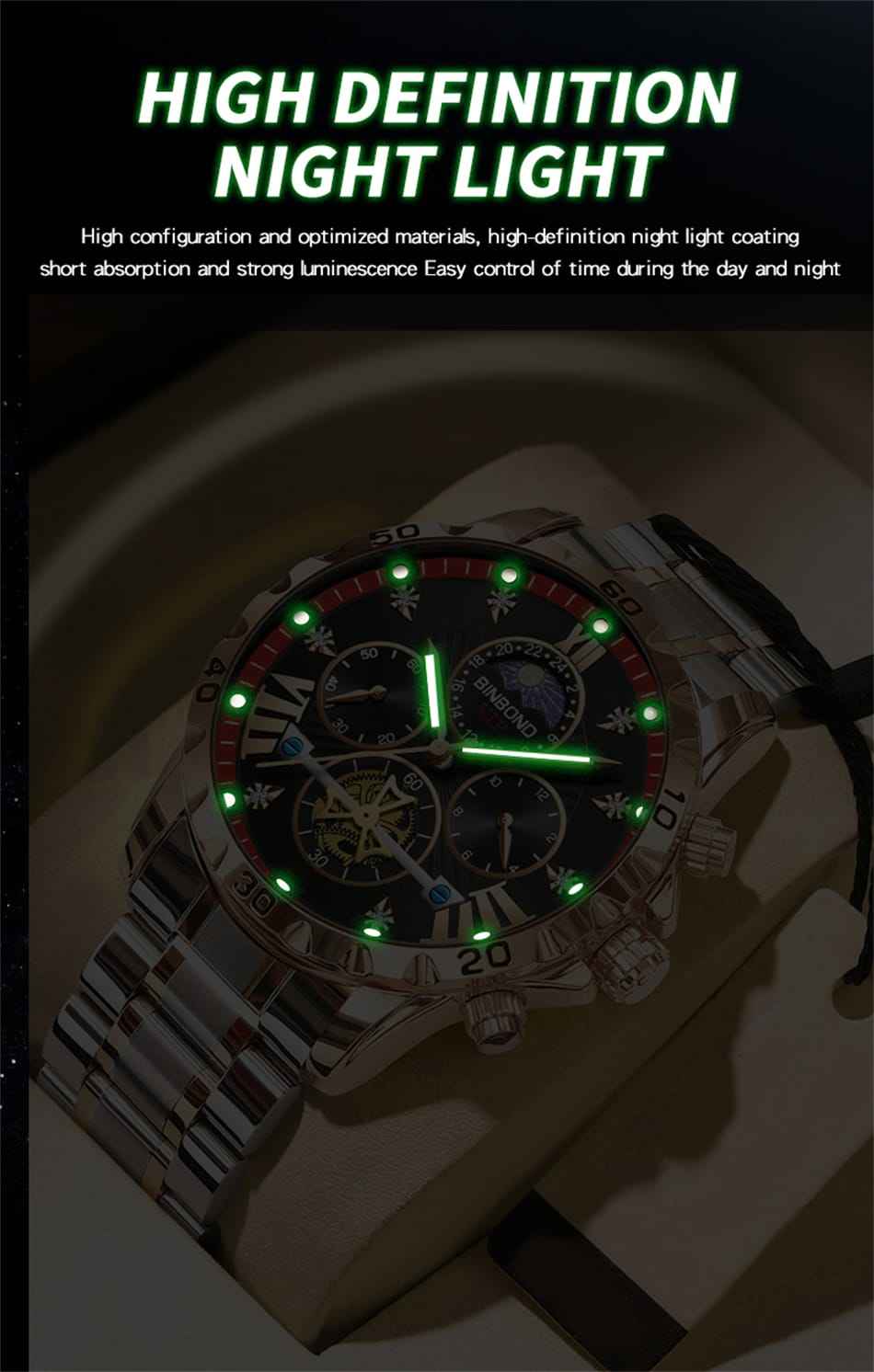 Invictus Chrono Pro™ – Reloj Masculino Premium Multifunción