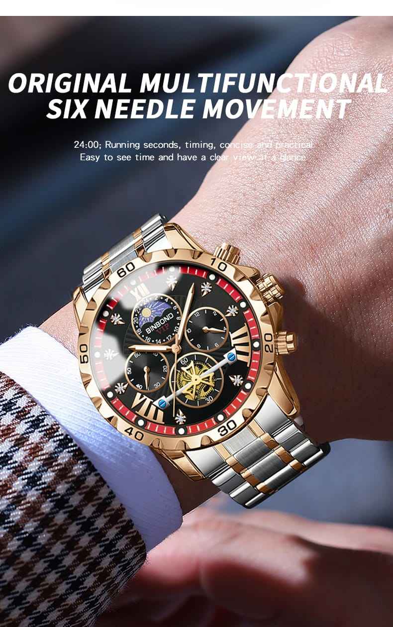 Invictus Chrono Pro™ – Reloj Masculino Premium Multifunción