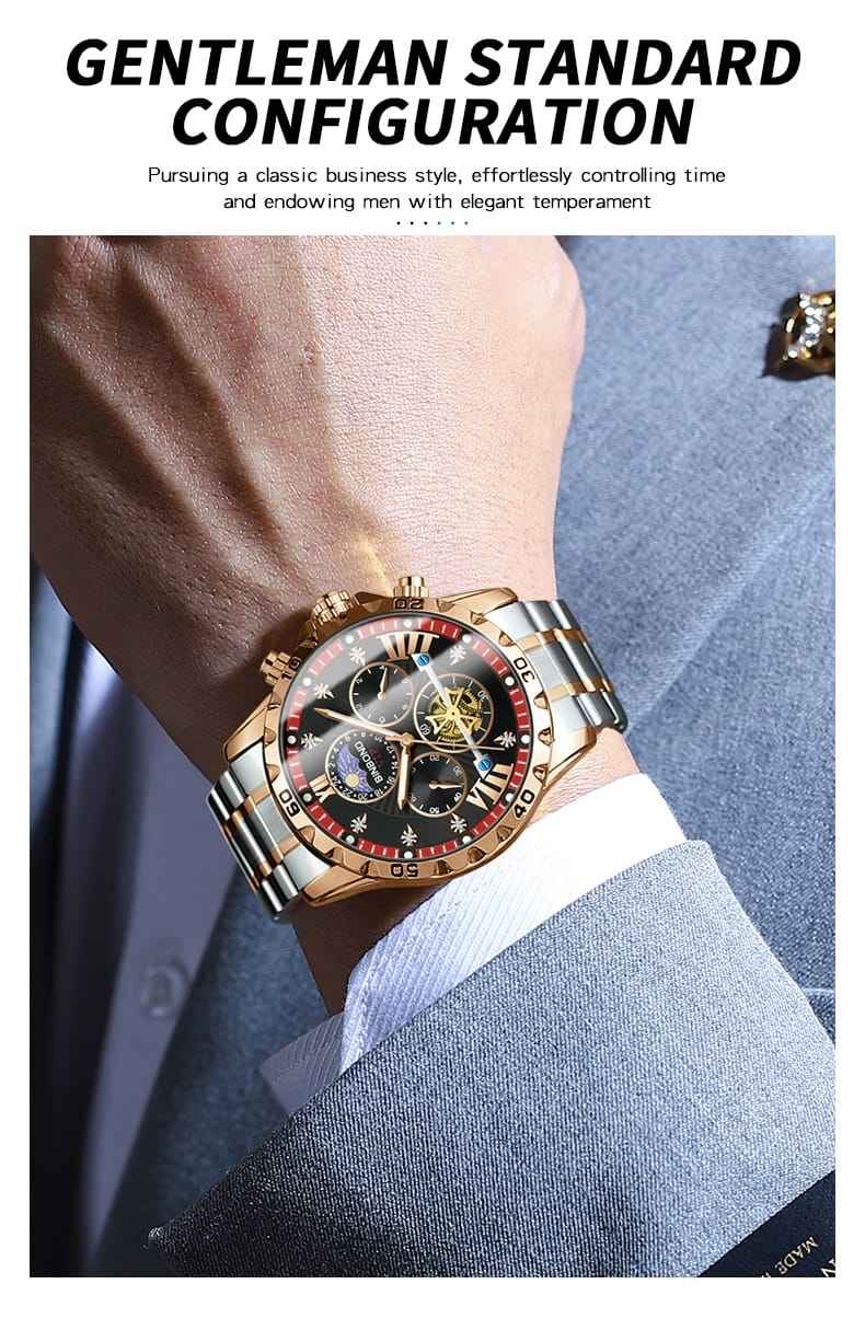 Invictus Chrono Pro™ – Reloj Masculino Premium Multifunción